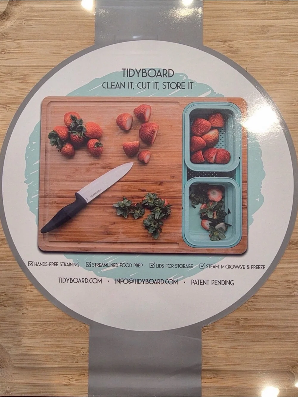 Tidyboard wood cutting board and storage set 12pc set - lightly used